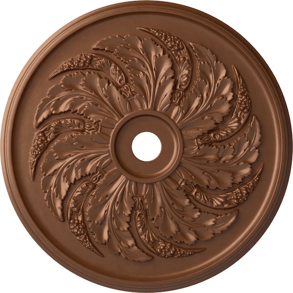 Ekena Millwork Sellek Ceiling Medallion (Fits Canopies up to 9"), Hand-Painted Polished Copper, 42 1/8"OD x 1 7/8"P CM42SKPOS - main